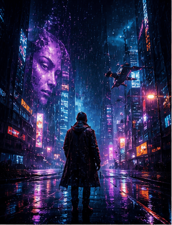 电影感雨夜海报