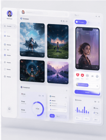 社媒内容排期 UI